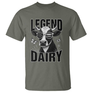 Legend Dairy T Shirt Funny Farmer Milk Joke Cow TS12 Military Green Print Your Wear