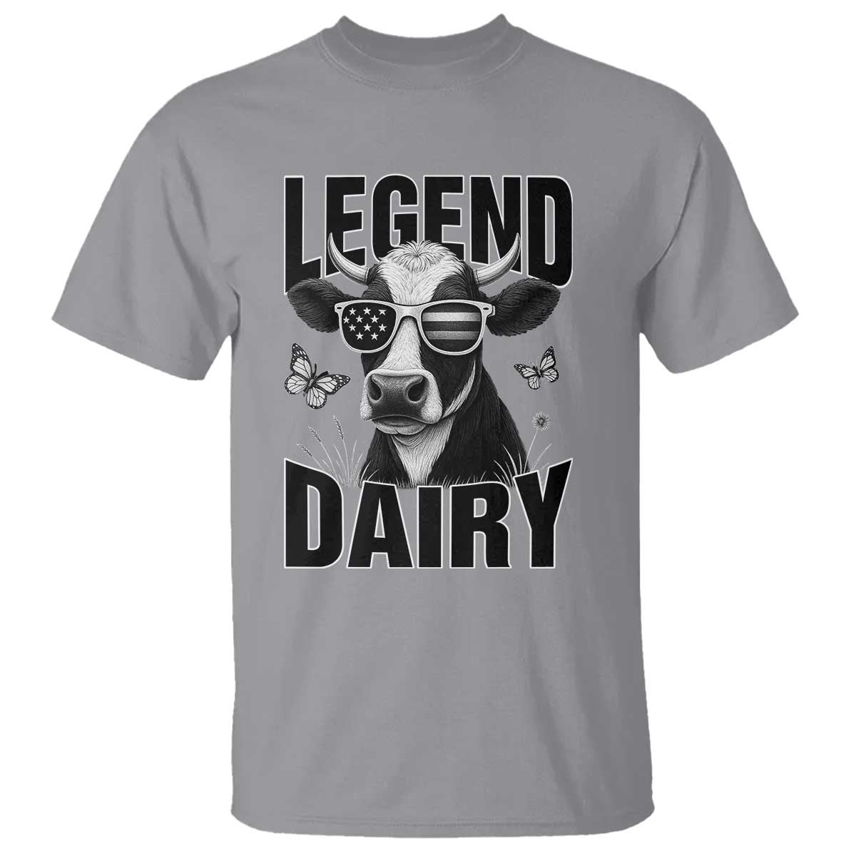 Legend Dairy T Shirt Funny Farmer Milk Joke Cow TS12 Sport Gray Print Your Wear