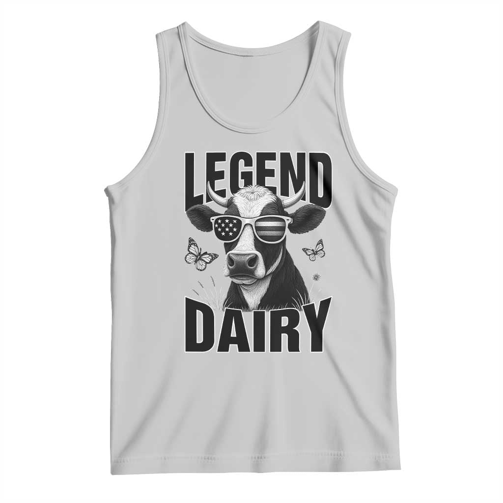 Legend Dairy Tank Top Funny Farmer Milk Joke Cow TS12 Ash Print Your Wear