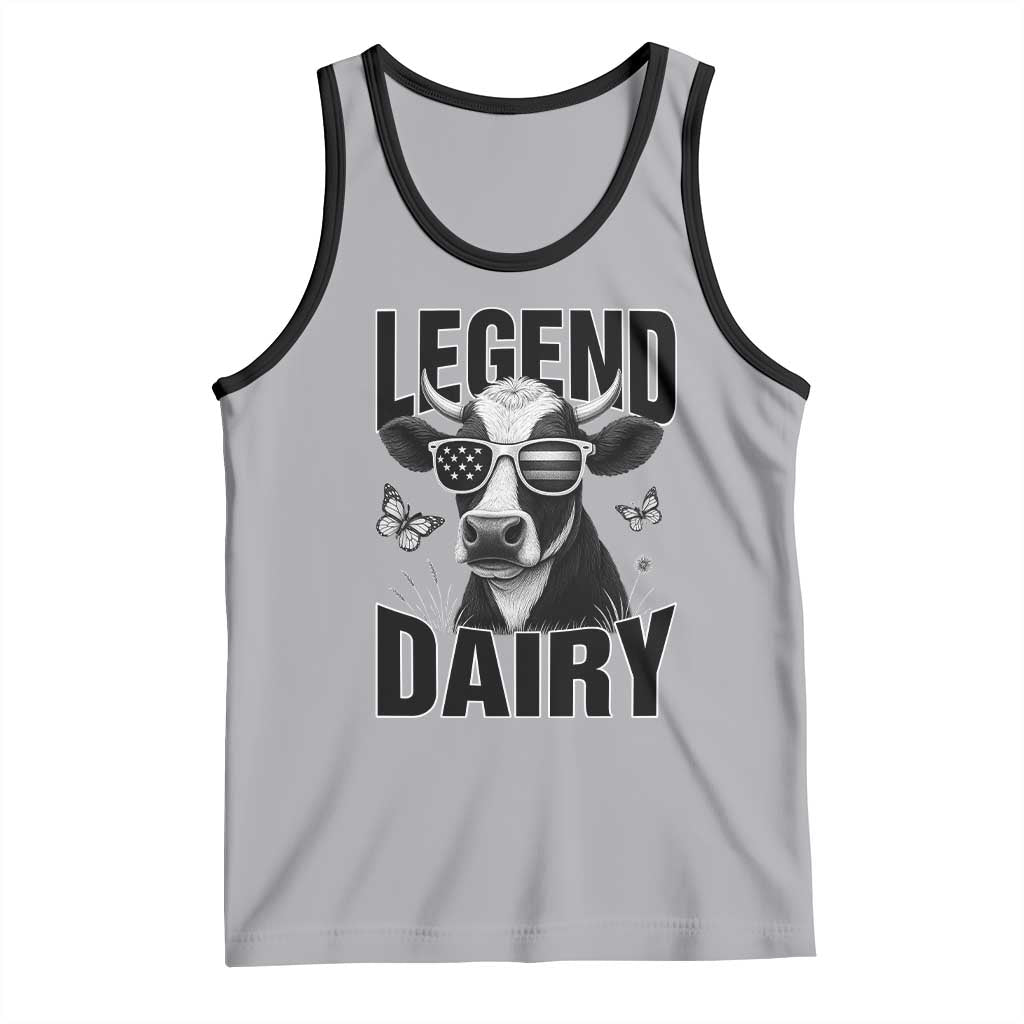 Legend Dairy Tank Top Funny Farmer Milk Joke Cow TS12 Athletic Heather Black Print Your Wear