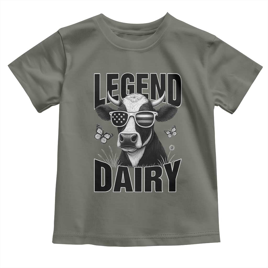 Legend Dairy Toddler T Shirt Funny Farmer Milk Joke Cow TS12 Military Green Print Your Wear