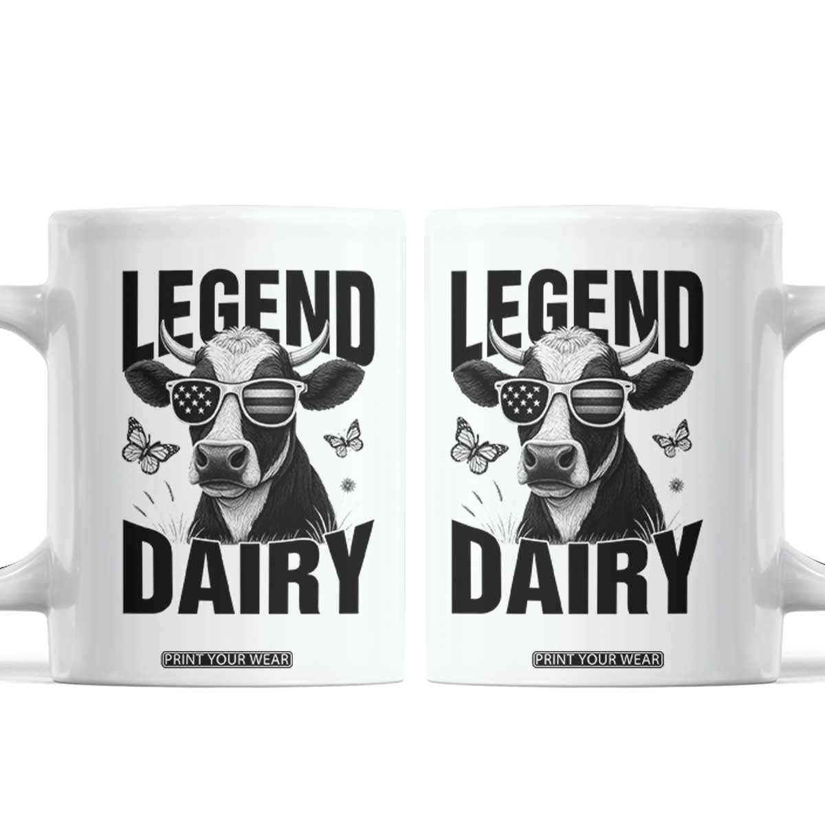 Legend Dairy Coffee Mug Funny Farmer Milk Joke Cow TS12 White Print Your Wear