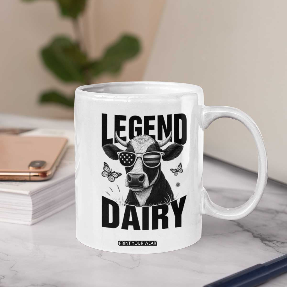 Legend Dairy Coffee Mug Funny Farmer Milk Joke Cow TS12 Print Your Wear