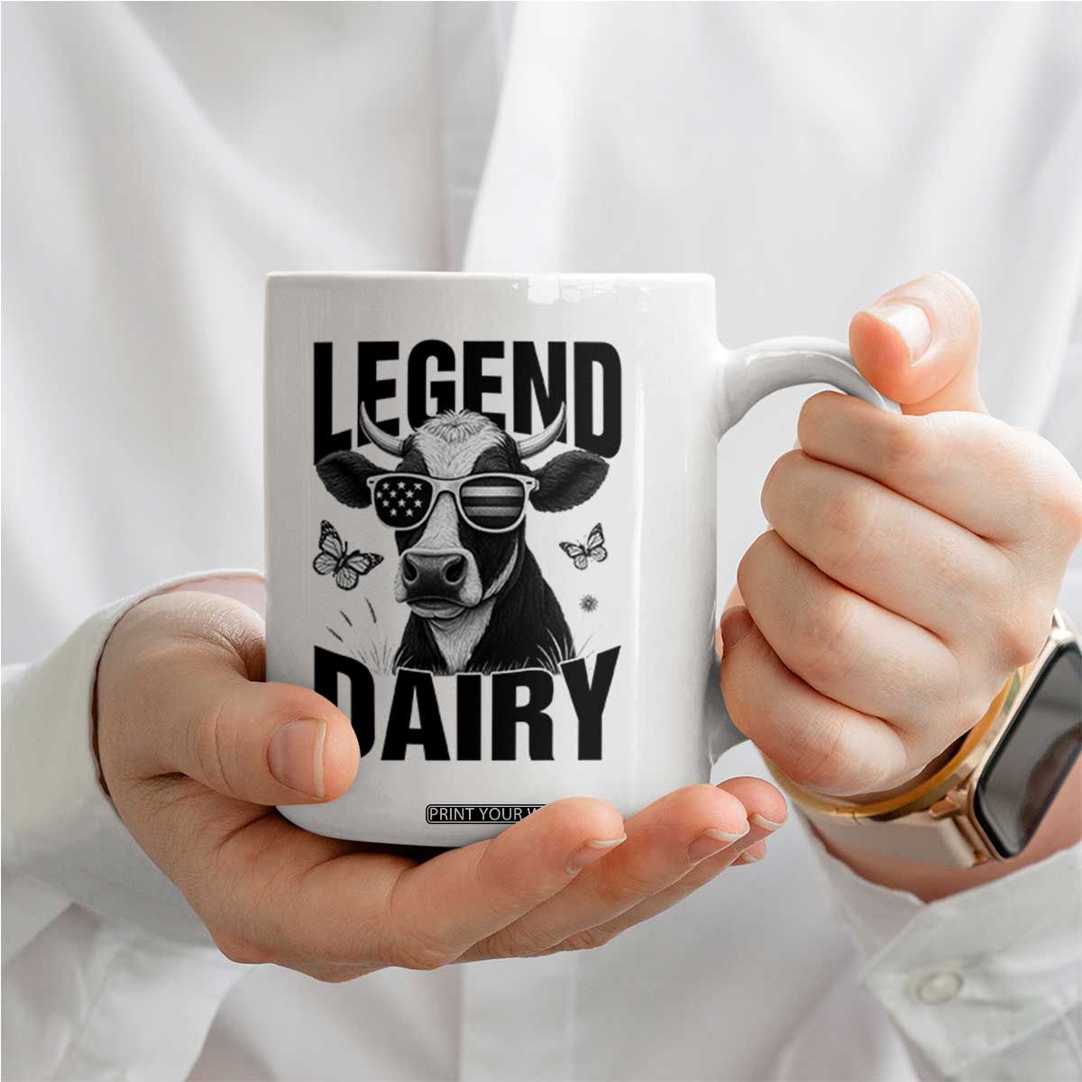 Legend Dairy Coffee Mug Funny Farmer Milk Joke Cow TS12 Print Your Wear