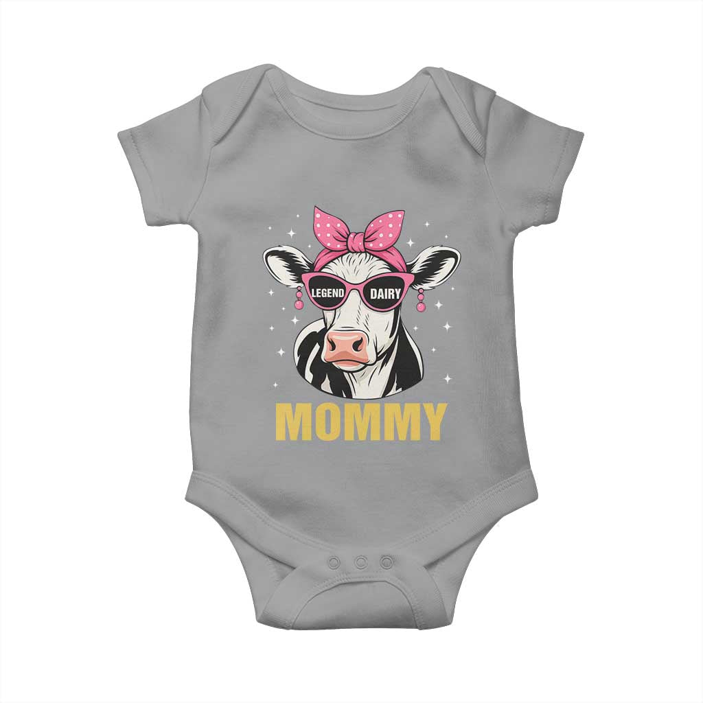 Legend Dairy Mommy Baby Onesie Funny Farmer Milk Joke Cow Mothers Day TS12 Sport Gray Print Your Wear