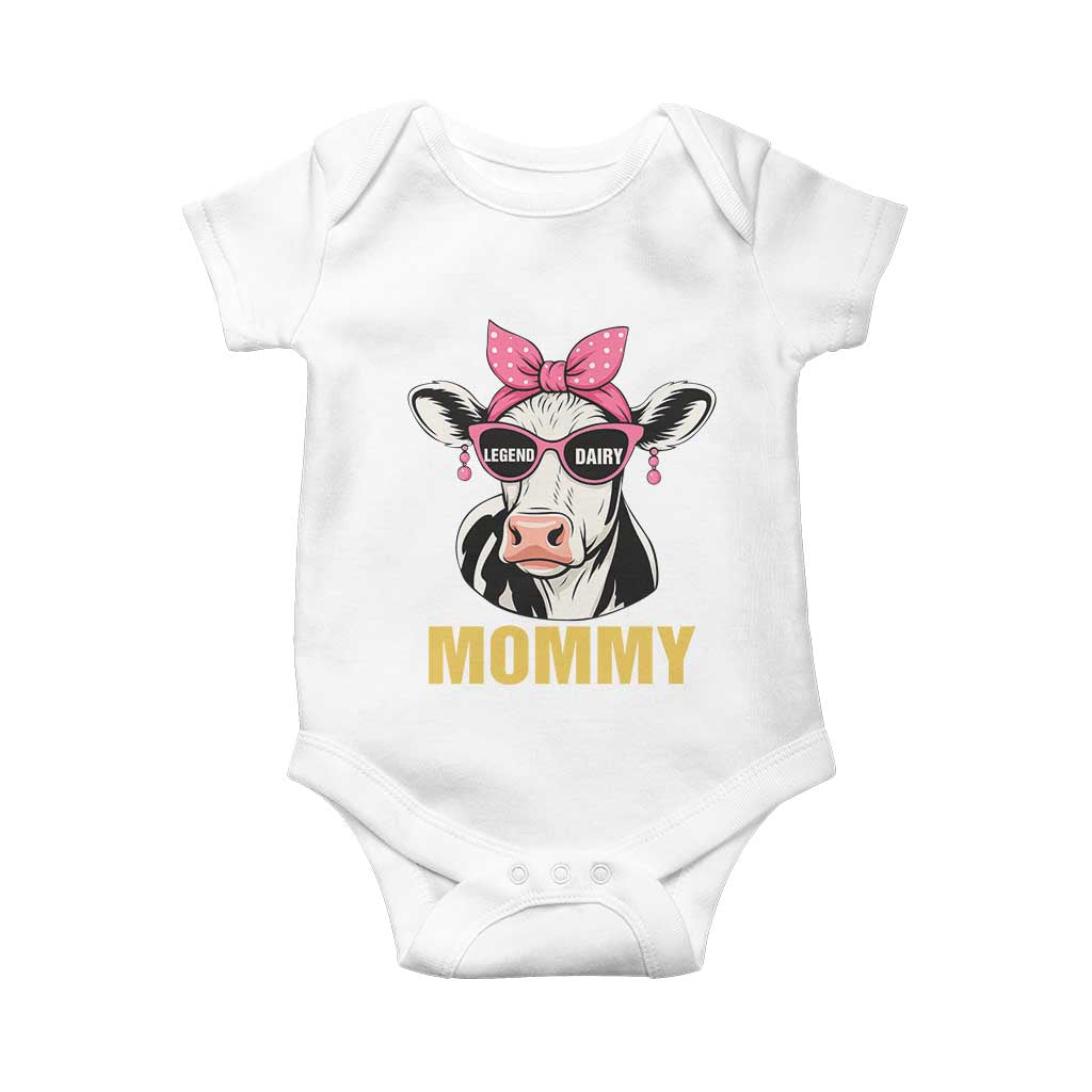 Legend Dairy Mommy Baby Onesie Funny Farmer Milk Joke Cow Mothers Day TS12 White Print Your Wear