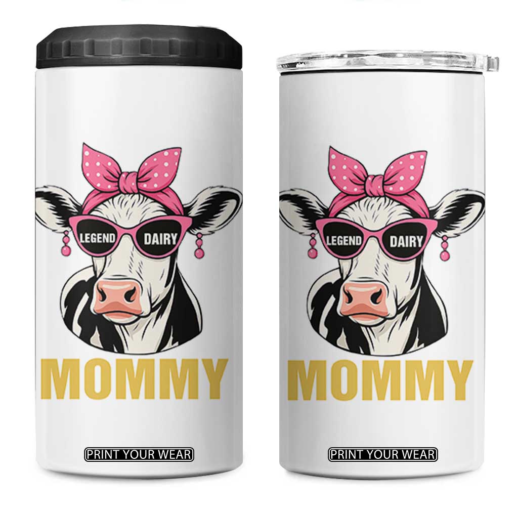 Legend Dairy Mommy 4 in 1 Can Cooler Tumbler Funny Farmer Milk Joke Cow Mothers Day TS12 One Size: 16 oz White Print Your Wear