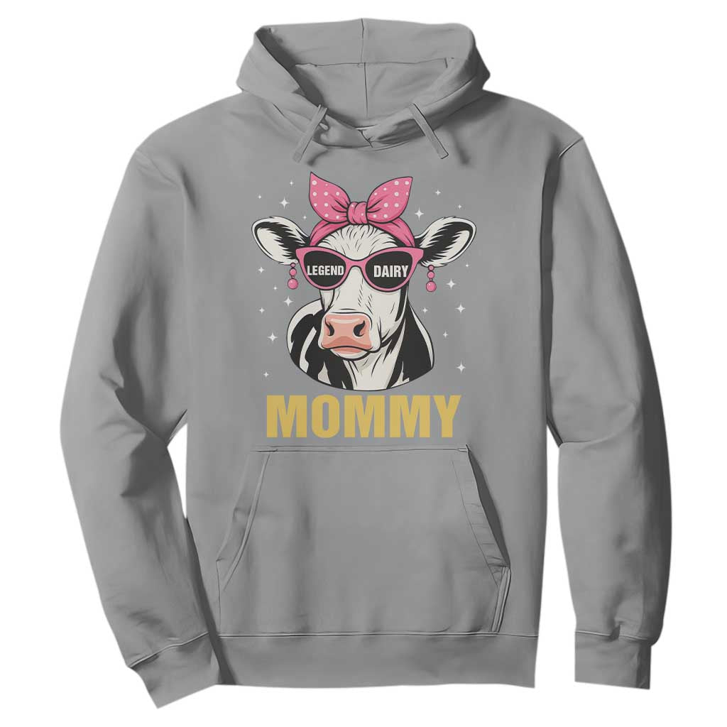 Legend Dairy Mommy Hoodie Funny Farmer Milk Joke Cow Mothers Day TS12 Sport Gray Print Your Wear