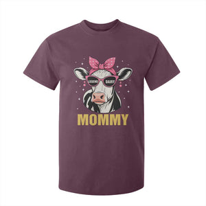 Legend Dairy Mommy T Shirt For Kid Funny Farmer Milk Joke Cow Mothers Day TS12 Maroon Print Your Wear