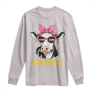 Legend Dairy Mommy Long Sleeve Shirt Funny Farmer Milk Joke Cow Mothers Day TS12 Ice Gray Print Your Wear