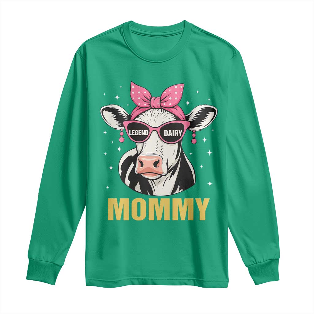 Legend Dairy Mommy Long Sleeve Shirt Funny Farmer Milk Joke Cow Mothers Day TS12 Irish Green Print Your Wear