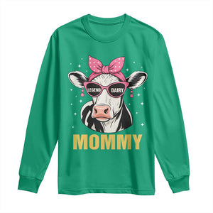 Legend Dairy Mommy Long Sleeve Shirt Funny Farmer Milk Joke Cow Mothers Day TS12 Irish Green Print Your Wear