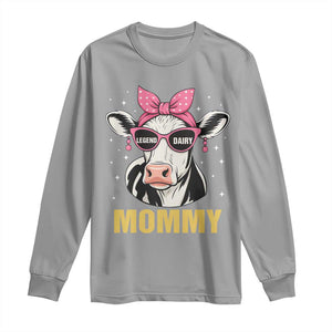 Legend Dairy Mommy Long Sleeve Shirt Funny Farmer Milk Joke Cow Mothers Day TS12 Sport Gray Print Your Wear