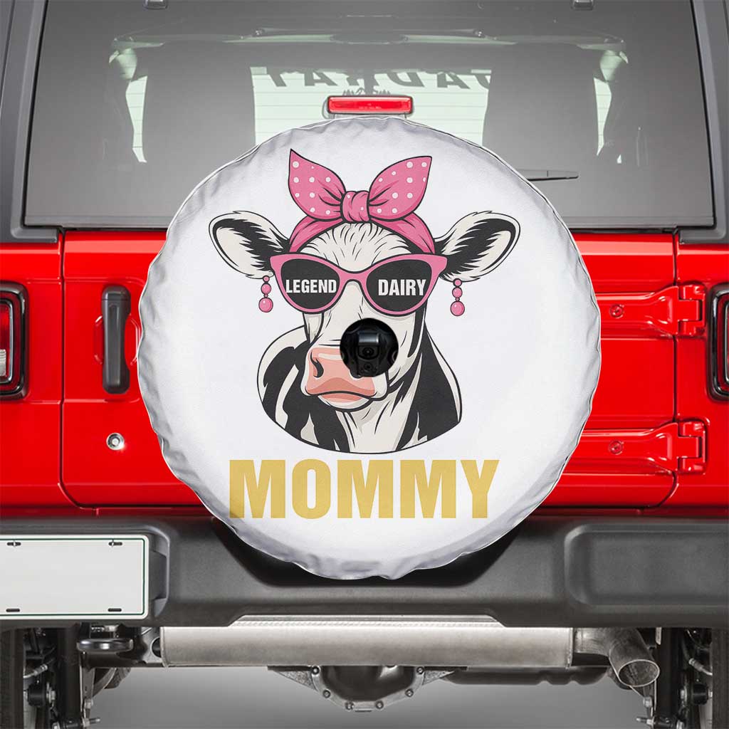 Legend Dairy Mommy Spare Tire Cover Funny Farmer Milk Joke Cow Mothers Day TS12 White Print Your Wear