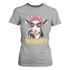 Legend Dairy Mommy T Shirt For Women Funny Farmer Milk Joke Cow Mothers Day TS12 Sport Gray Print Your Wear