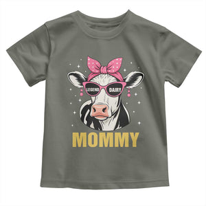 Legend Dairy Mommy Toddler T Shirt Funny Farmer Milk Joke Cow Mothers Day TS12 Military Green Print Your Wear