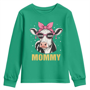 Legend Dairy Mommy Youth Sweatshirt Funny Farmer Milk Joke Cow Mothers Day TS12 Irish Green Print Your Wear