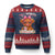 Easily Distracted By Cow And Coffee Ugly Christmas Sweater Funny Highland Cow TS12 Navy Red Print Your Wear