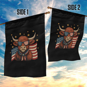 Funny Highland Cow Garden Flag USA Flag Patriotic Cow Farmer TS12 Print Your Wear