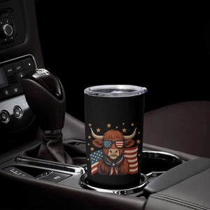Funny Highland Cow Tumbler Cup USA Flag Patriotic Cow Farmer TS12 Print Your Wear