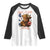 Just A Little Moody Raglan Shirt Funny Sarcasm Highland Cow TS12 White Black Print Your Wear