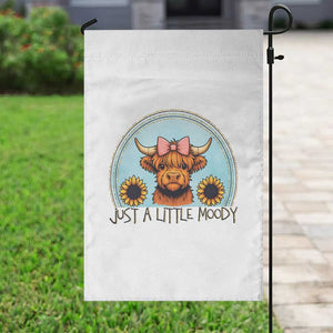 Just A Little Moody Garden Flag Funny Sarcasm Highland Cattle TS12 Print Your Wear