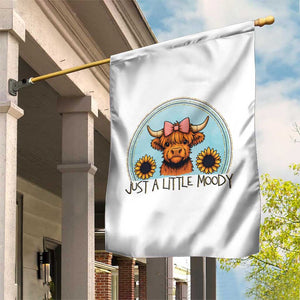 Just A Little Moody Garden Flag Funny Sarcasm Highland Cattle TS12 Print Your Wear