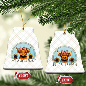 Just A Little Moody Ceramic Ornament Funny Sarcasm Highland Cattle TS12 Print Your Wear