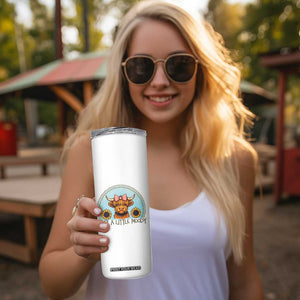 Just A Little Moody Skinny Tumbler Funny Sarcasm Highland Cattle TS12 Print Your Wear