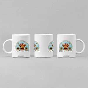 Just A Little Moody Coffee Mug Funny Sarcasm Highland Cattle TS12 Print Your Wear
