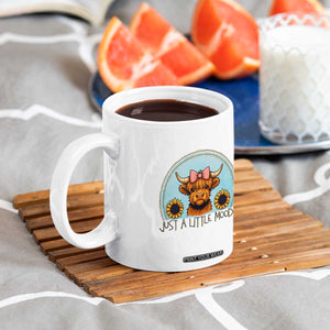 Just A Little Moody Coffee Mug Funny Sarcasm Highland Cattle TS12 Print Your Wear