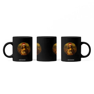 Chritsmas Mona Lisa Coffee Mug Funny Holiday Kitty Lover TS12 Print Your Wear
