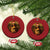 Xmas Mona Lisa Christmas Ornament Funny Holiday Kitty Lover TS12 Circle Red Print Your Wear