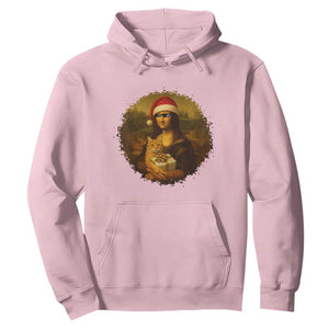 Chritsmas Mona Lisa Hoodie Funny Holiday Kitty Lover TS12 Light Pink Print Your Wear