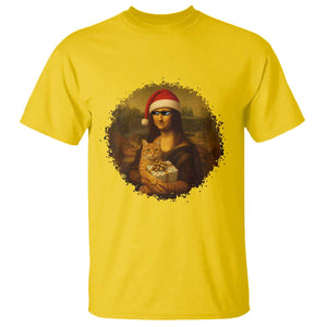 Chritsmas Mona Lisa T Shirt Funny Holiday Kitty Lover TS12 Daisy Print Your Wear