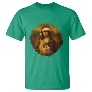 Chritsmas Mona Lisa T Shirt Funny Holiday Kitty Lover TS12 Irish Green Print Your Wear