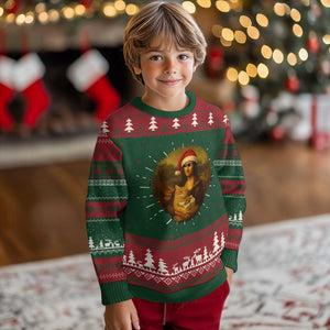 Xmas Mona Lisa Ugly Christmas Sweater Funny Holiday Kitty Lover TS12 Christmas Print Your Wear