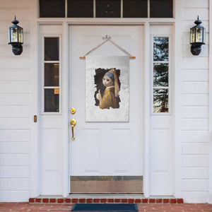 Funny Cat With A Pearl Earring Parody Art Garden Flag TS12 Print Your Wear