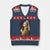 Funny Cat With A Pearl Earring Parody Art V-Neck Knit Sweater Vest TS12 Navy Red Print Your Wear