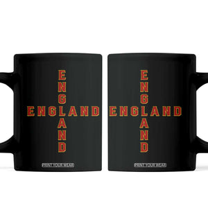 England Pride Cross Shape Typography Graphic Coffee Mug TS12 Black Print Your Wear