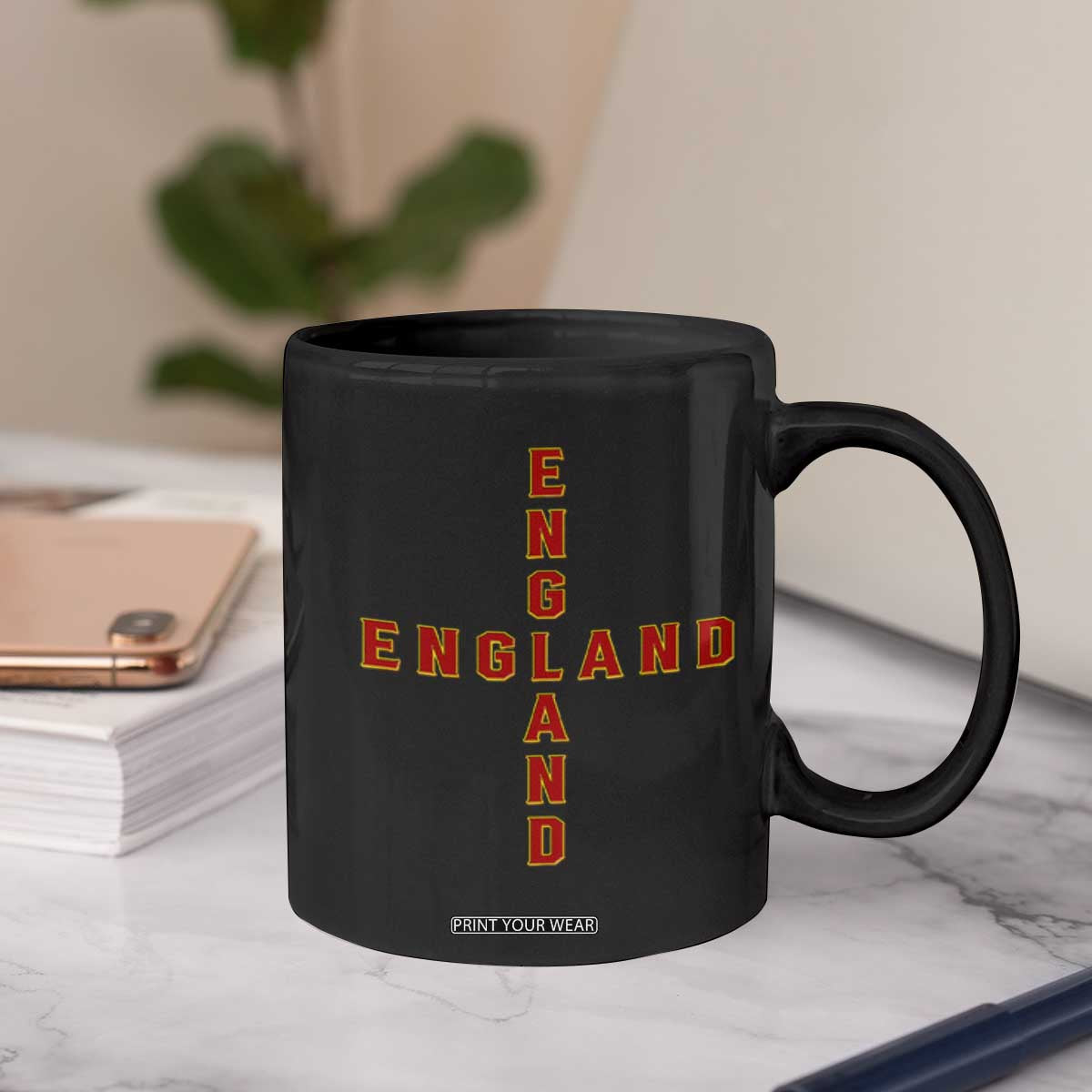 England Pride Cross Shape Typography Graphic Coffee Mug TS12 Print Your Wear