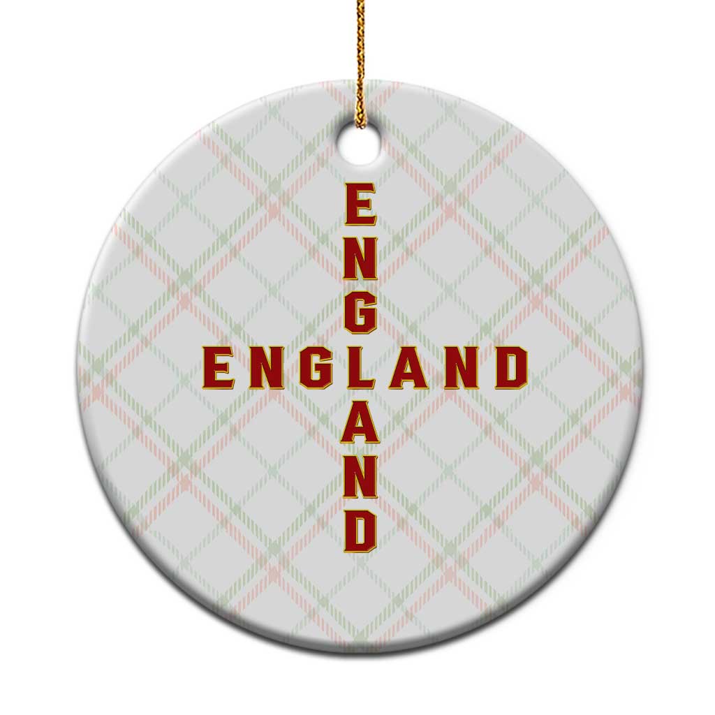England Pride Cross Shape Typography Graphic Ceramic Ornament TS12 1pc Christmas Plaid Print Your Wear