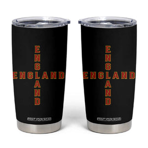 England Pride Cross Shape Typography Graphic Tumbler Cup TS12 Black Print Your Wear