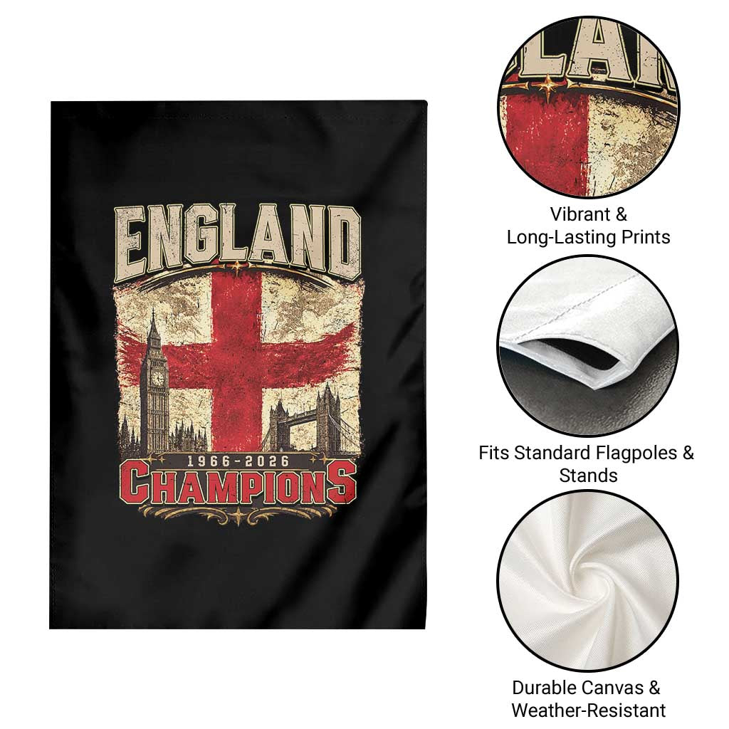 Vintage England Champions Garden Flag Proud Football Fan Heritage TS12 Print Your Wear