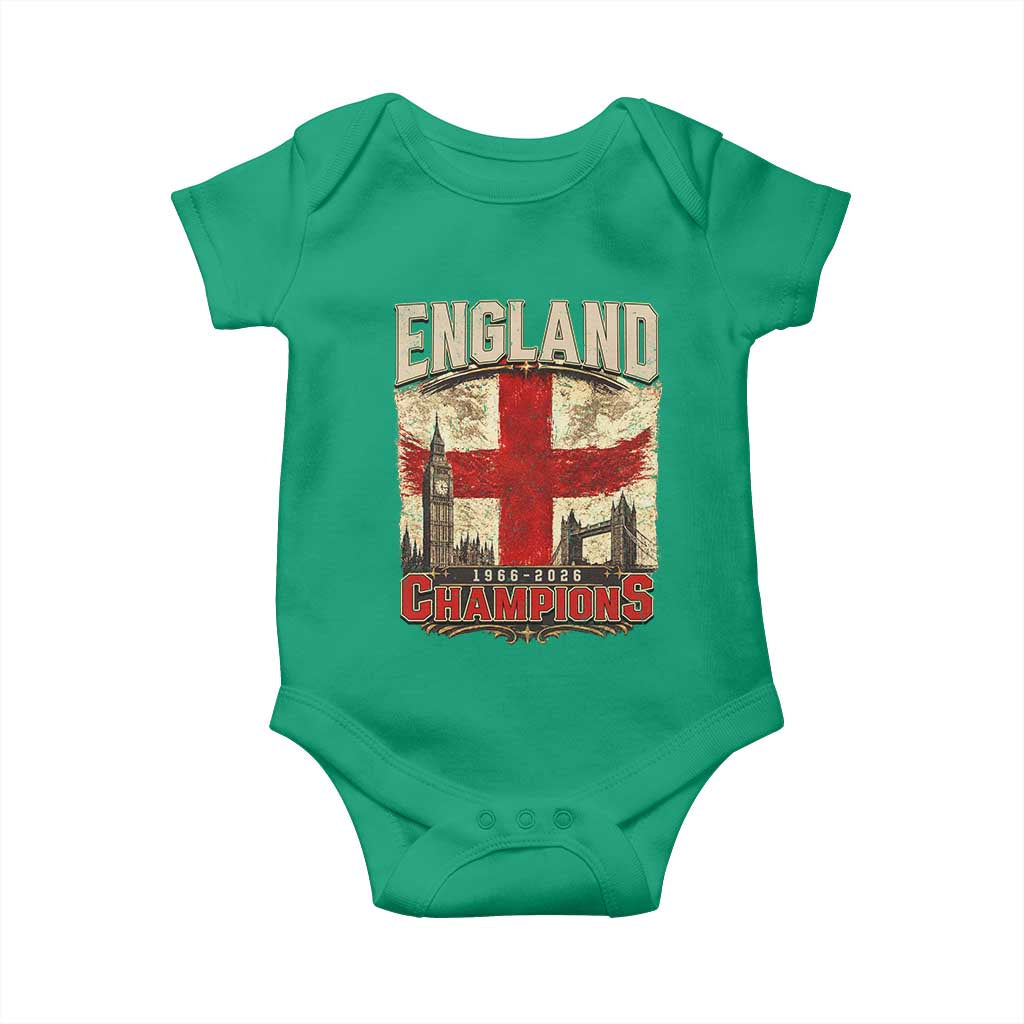 Vintage England Champions Baby Onesie Proud Football Fan Heritage TS12 Irish Green Print Your Wear