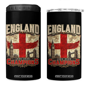 Vintage England Champions 4 in 1 Can Cooler Tumbler Proud Football Fan Heritage TS12 One Size: 16 oz Black Print Your Wear
