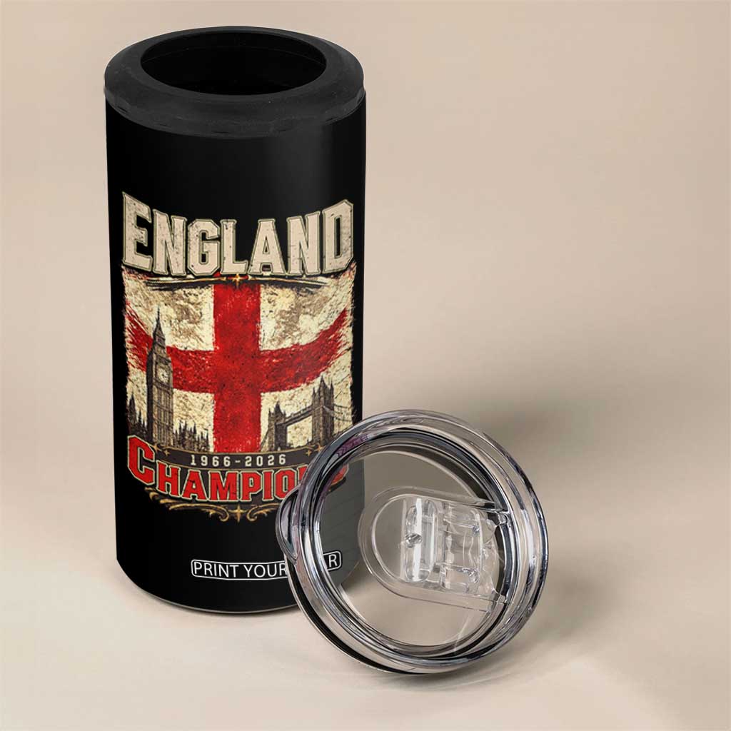 Vintage England Champions 4 in 1 Can Cooler Tumbler Proud Football Fan Heritage TS12 Print Your Wear