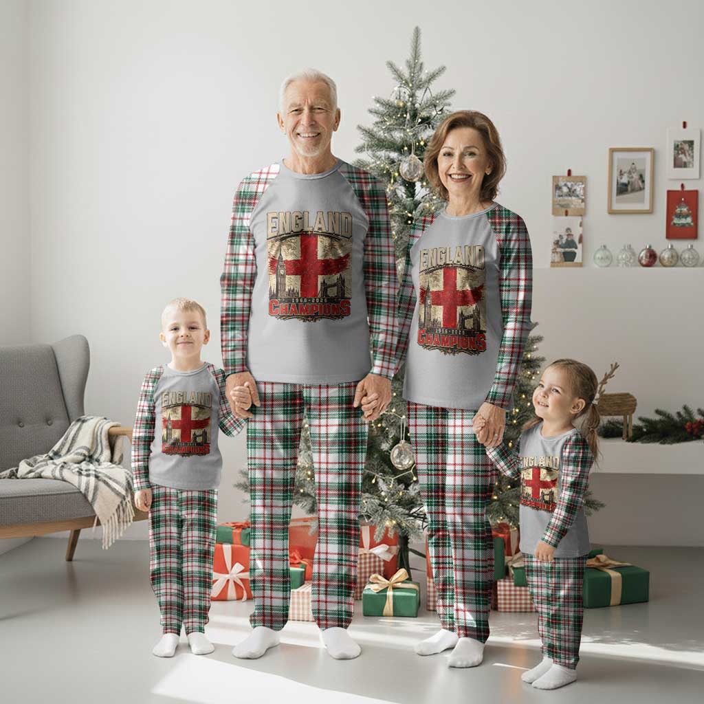 Vintage England Champions Plaid Pajama Set Proud Football Fan Heritage TS12 Christmas Plaid Print Your Wear