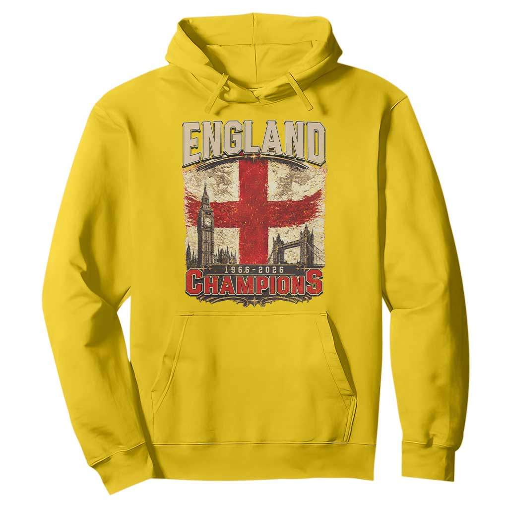 Vintage England Champions Hoodie Proud Football Fan Heritage TS12 Daisy Print Your Wear