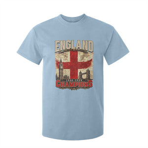 Vintage England Champions T Shirt For Kid Proud Football Fan Heritage TS12 Light Blue Print Your Wear